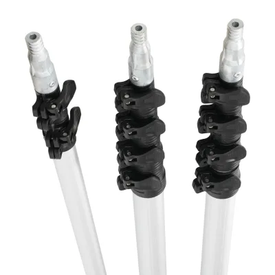 40ft~70ft 100% Carbon Fiber Heavy Duty Aluminum Ceiling Wall Painting Telescopic Long Reach Extension Handle Pole in Three