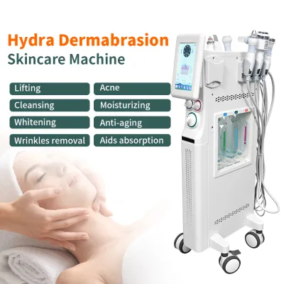 Vertical 6 in 1 Beauty Skin Peel Crystal Diamond Microdermabrasion Machine Professional Dermabrasion Machine for Facial Cleaning