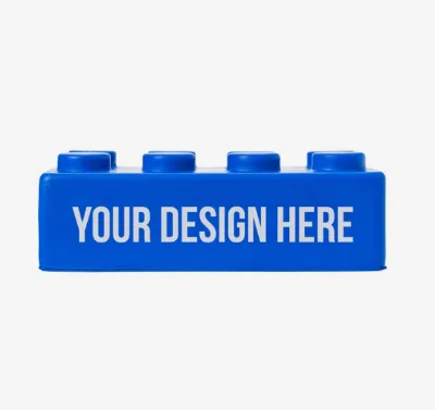 Custom Imprinted Building Block Stress Relief Toy Promotional Giveaway Office Desk Fidget Squeeze Game Event Party