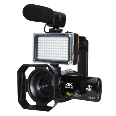Professional Video Camcorder 56MP 4k Camera 18X Digital Video Camera Wifi Ir Night Vision for Live Streaming Vlog Photography