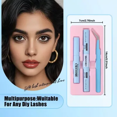 Eyelash Glue Kit 2026 NEW Bond and Seal Lash Remover Tweezer Makeup Tool Set Long Lasting Glue for Eyelashes Use at Home