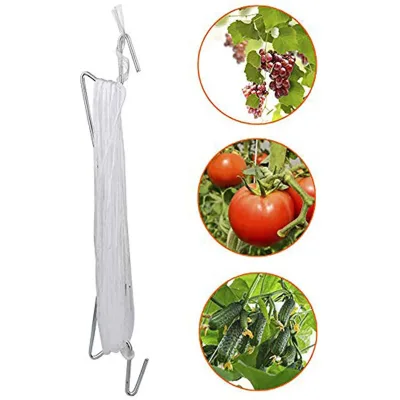 Tomato Climbing Hooks with String Support Hooks with Plant Clips Twine to Prevent From Pinching or Falling Off