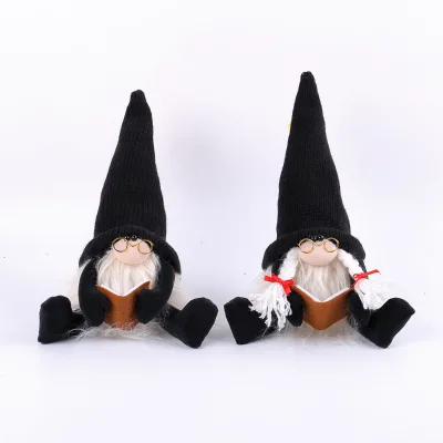 Graduation Season Knit Cap Gnome Doll Cute Faceless Doll Sitting Doll Holiday Desktop Window Decoration Ornaments