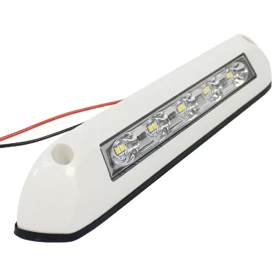 12V24V Anti-aging 8W Waterproof White Black ABS Material Rectangle Shape RV Led Light Motorhome Caravan Camper Awning Porch