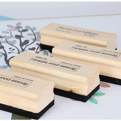 Wooden Natural Color Whiteboard Eraser Special Cleaning Board for Office Teaching Chalk Easy to Erase Custom-made
