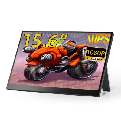 15.6 Inch Portable Monitor IPS 1080P HD with Smart Cover, Anti-Glare Matte Screen, Mini HD Port for Office/Gaming