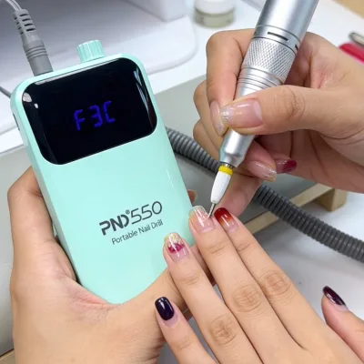 SNRQI Trending Professional Nail Drill Machine with Diamond Bit Set 2PCS Carbide Bits for Acrylic Gel Removal Salon Supplies