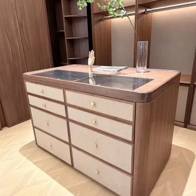 Island Cabinet Bedroom Storage Cabinet Floor Jewelry Display Cabinet Solid Wood Multi-layer Board Small Island Table
