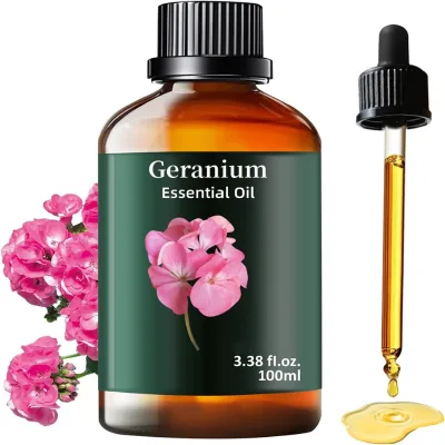 Multi-use Steam Distilled Geranium Fragrance Essential Oil for Home Diffuser Massage Care Making Private Label Available