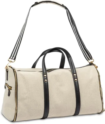 Fashionable Convertible Clothing Duffle Bag with Zipper Closure and Polyester Lining Travel Accessory for Dresses Shoes
