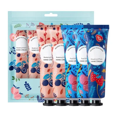Flower and Fruit Hand Cream Set Moisturizing Hydrating Nourishing Skin Care