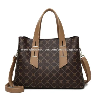 (V2709)Printed shoulder bag commuter Tote bag