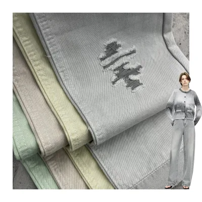 CottonSoft 16S 70% Cotton 30% Organic Solids Dobby Woven Denim Ultra Soft Fabric for Jackets Pants Skirts Boys Dress Curtains