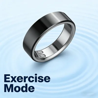 Anti-Bacterial Inner Ring, Heart Rate HRV SpO2 Monitor, Sport Analysis, IOS Android Compatible