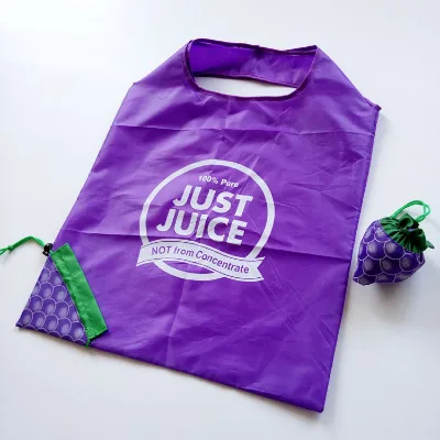 Stocking Fruit Shape Folding Reusable Bags Grapes Shape Shopping Foldable Bag with Custom logo