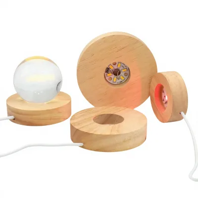 New Wooden Crystal Ball Base Small Night Light Base