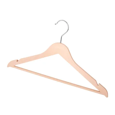 Popular Fashion Gold Hook Pink Wooden Hanger Ladies Clothes Hangers
