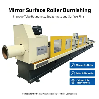 Replace Traditional Honing for Hydraulic Cylinders High Accuracy CNC Skiving Roller Burnishing SRB Machine  Deep Hole Finishing