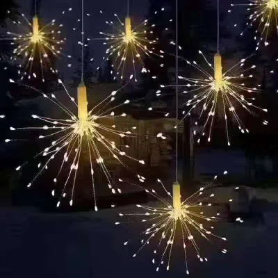 Party Decorations Wedding Fireworks Chandelier Copper Wire Hanging Light Led Modern Pendant Lamps