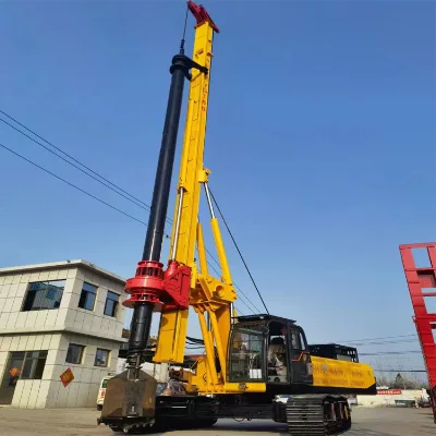 Hydraulic Guardrail Vibrating Pile Driving Machine Vibro Hammer Ground Screw Pile Driver Micro Piling Machine