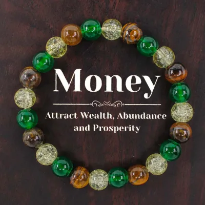 Factory direct sales unisex style unisex crystal bracelet, European and American handcrafted bead-shaped bracelet, tiger's eye