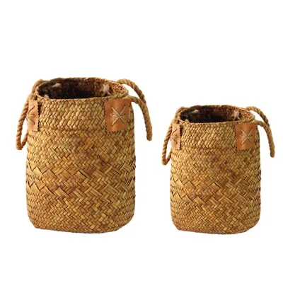 Hot Deal Natural Seagrass Woven Storage Baskets