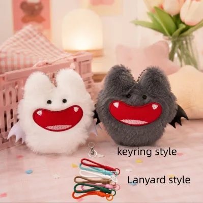 Wholesale New Arrival Kawaii Halloween Bat Charms with Lanyard Cute Luggage Charm Soft Stuffed Pendant for Baby Boys and Girls