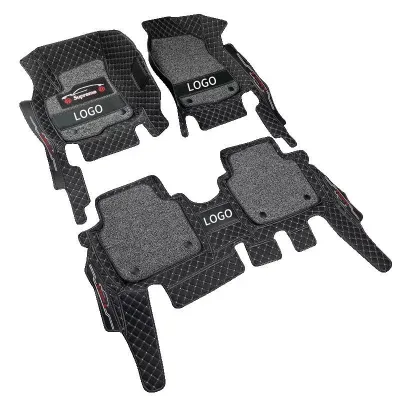 High Quality Luxury Design Leather Carpet Floor Anti Slip Car Rug