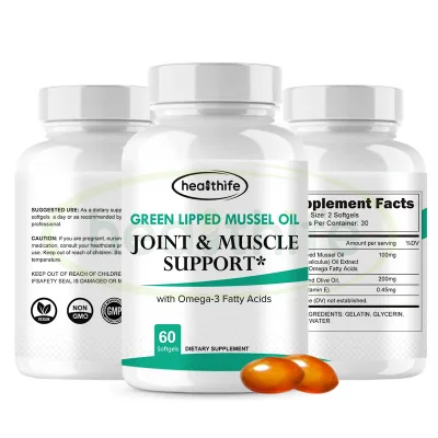 Natural Supplements Green Lipped Mussel Extract Capsule Omega 3 Green Lipped Mussel Oil Softgel