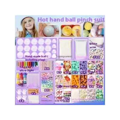 Handmade Ball Squeeze Kit DIY Inflatable Stress Relief Toy with Slow Rebod Feature Popar Hand Feel Venting Artifact