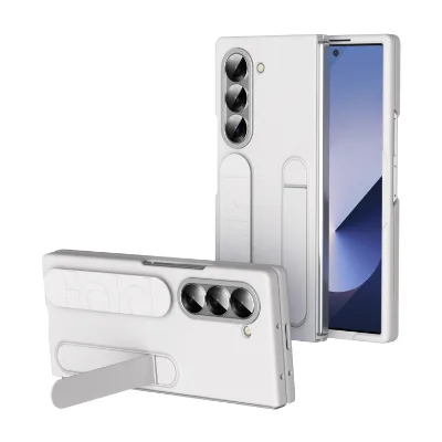 Wholesale Star Pattern Wristband Holder Phone Case for Samsung Galaxy Z Fold5 5G (White)