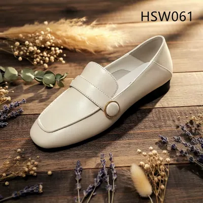 LXG,handmade Sewing Lady Fashion Buckle Loafers Shoes Abrasion Resistant Rubber Outsole Premium Quality Penny Shoes HSW061