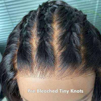 Double Drwan Human Hair Hd Transparent Full Lace Wig With Braids Lace Front Wigs Braided Wigs for Black Women Lace Frontal