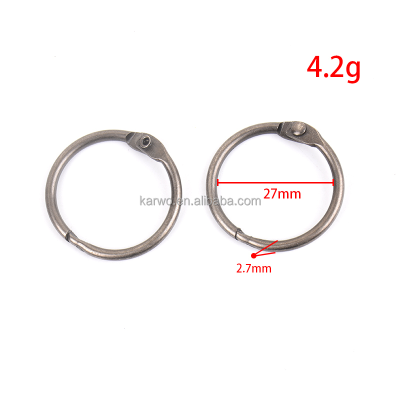 Karwo Wholesale 1 Inch Antique Bronze Silver Color Book Rings Metal Book Binder Rings