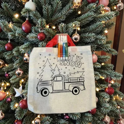 Wholesale Top Quality Cheap Kids Fun Painting Diy Coloring Tote Bag Diy Painting Bag DIY Tote Bag