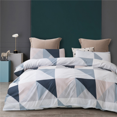 Modern Style Luxury Bedding Set Polyester Twill Print Three Piece Quilt Cover Sets