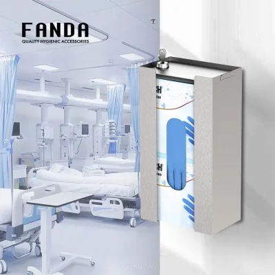 Medical Food Grade Stainless Steel Reusable Eco-Friendly Glove Dispenser with Lock OEM ODM