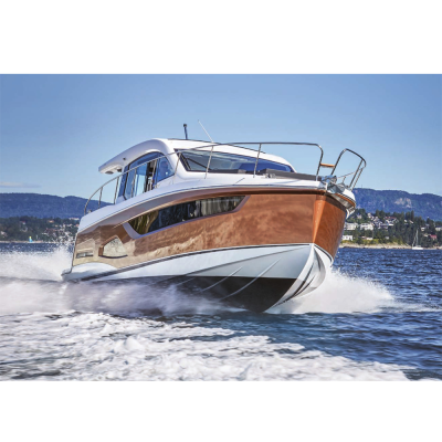 Luxury Modern Half Closed Cabin Boat Power Yacht for Cruising