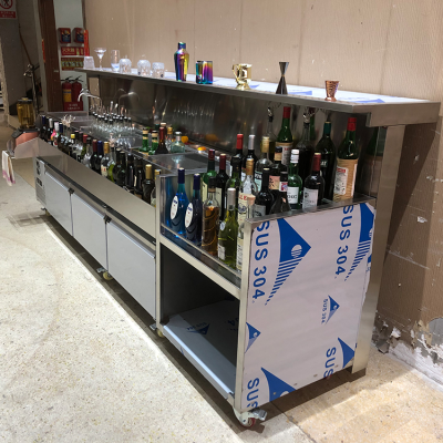 Large Size Stainless Steel Cocktail bar Station Underneath Refrigerator Cocktail bar Station Outdoor