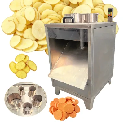 Vegetable Dicer Electric Machine Eggplant Onion Fruit Vegetable Cutting Machine Semi-automatic Multi Blade Vegetable Slicer