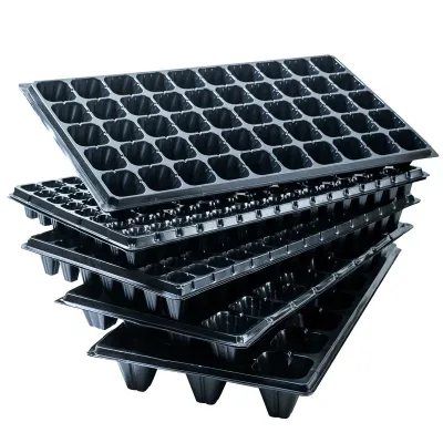 High Quality 21\32\50\72\98\105\128\200 Cell Microgreen Farms Gardening Germination Seedling Trays with Drain Holes Reusable