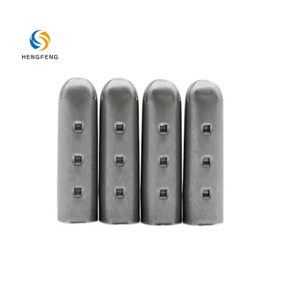 Wholesale Hengfeng #488 Luxury Metal Shoelace Aglets Square Holes Cylindrical Shoe Lace Tips Firm Locking Shoelace End Fittings