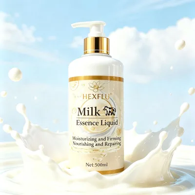 Best-Selling 500ml HEXFLU Body Milk Essence Deep Moisturizing Whitening Firming Repair Dry Skin Milk Body Serum Private Label