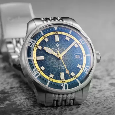 CADISEN Automatic Mechanical Watch Man Silver Business Casual Waterproof Watch Japan Movement Domed Glass Mens Watch