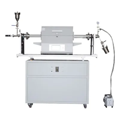 1200c Quartz tube 3 zones rotary inclines tilting horizontal tube furnace