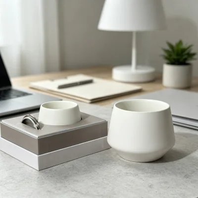 C&H White Porcelain Vessel Premium Long Last Fragrance Scented Candle for Wedding
