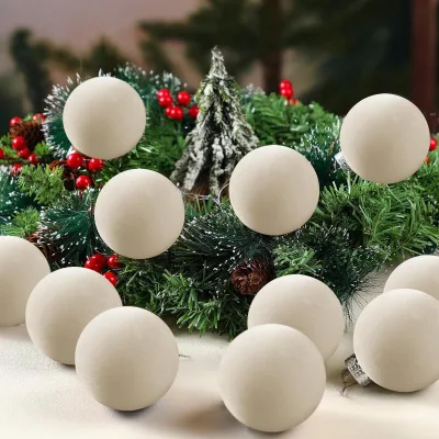 In-stock Cross-border New Arrival for Bestseller Flock-finished Plastic Christmas Ornaments Holiday Decorations Hanging Decor