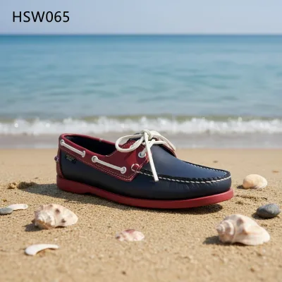 HY,Africa Customizable Logo Mixed Color Leather Docksides Boat Shoes Classic Fashion Hand Stitching Leisure Penny Shoes HSW065