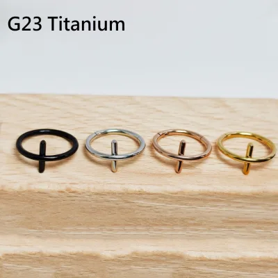 F136 Titanium Piercing Cross Tragus Piercing Clicker Cartilage Nose Ring Septum Earrings 16G Hinged Segment Trendy Body Jewelry