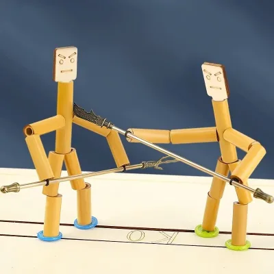 Handmade Bamboo 'Man Battle' Toy Sixth Grade Advanced Edition Tabletop Sun Wukong Double Material Luxury Pack Novelty & Gag Toy